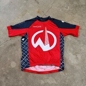 Bontrager Cycling Jersey Mens Small Red NexCore Group Short Sleeve Semi-Fitted